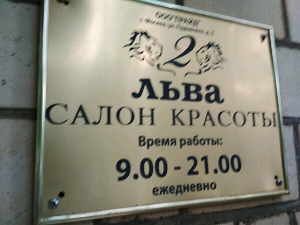 Салон красоты 2 Льва, ул. Пудовкина, д.3, г. Москва: ☎️ телефон, отзывы,  цены на услуги